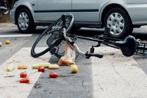 Bicycle Fallen On The Ground