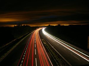 Timelapse Of Cars Riding At Night