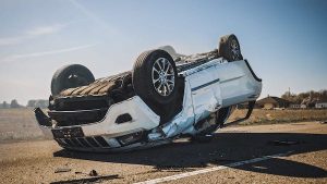 Car Flipped On Its Roof