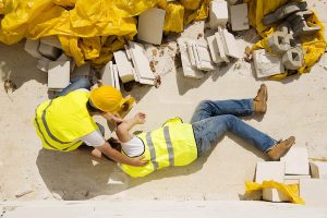 Construction Worker Fallen On The Ground