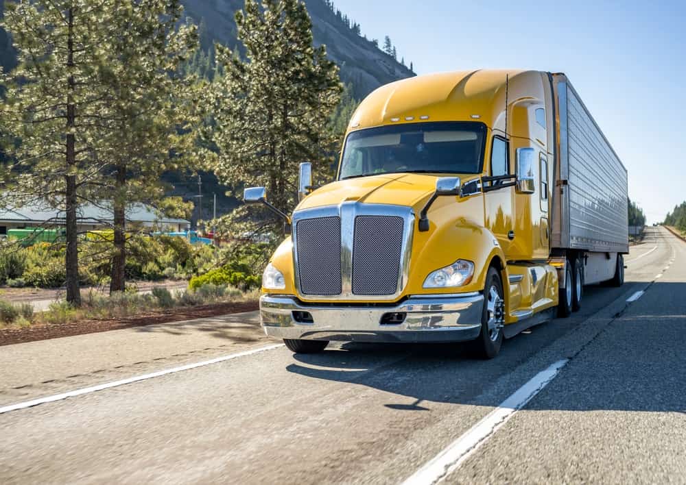 Yellow Semi Truck