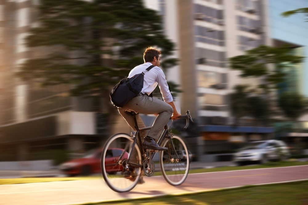 Man Riding A Bicycle