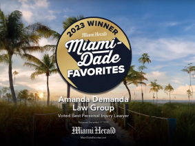 Amanda Demanda Injury Lawyers nombrados como la firma de abogados de lesiones personales favorita de Miami-Dade.